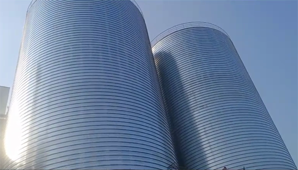 福山镇2座混凝土高架卷板仓